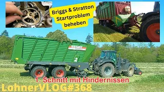 LohnerVLOG#368 1. Schnitt mit Fendt Deutz und Strautmann I Briggs & Stratton dreht nicht reparieren