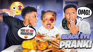 I GAVE MY DAUGHTER A BLACK EYE TO SEE HOW HER UNCLE WOULD REACT *THIS HAPPENED* + KING CRAB BOIL