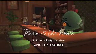 pov: you're studying at the roost while it rains || animal crossing music + rain ambience