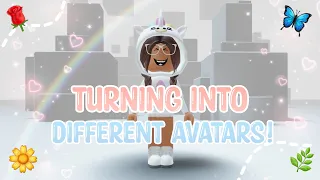 Turning Into Different Avatars! Roblox Edit 🌼🌹🦋 | Roblox 2021 || Fufu Unicorn 🦄