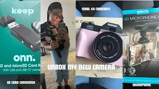 My first camera!!! |Unboxing the VIRAL 4k camera from amazon 2024 + accessories |