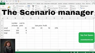 How to use the Scenario manager in Excel