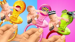 Rich Vs Poor Vs Giga Rich Pregnant In Jail Situations! Crazy Moments & Pregnant Hacks by Kaboom!