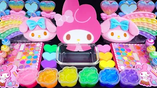Mymelody Slime Mixing Random things into slime #Satisfying #slimevideo #ASMR #daisyslime