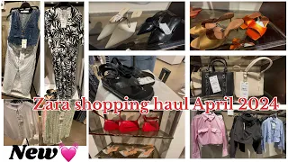 Zara shopping haul||New dresses women fashion|| shoes and bags||April 2024