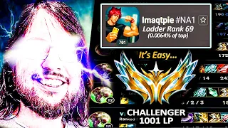 I MADE IT TO 1000+ LP TOP 70! Going PRO at 34 YEARS OLD maybe?? - ADC Legend Imaqtpie