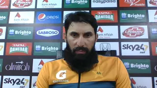 Misbah-ul-Haq speaks with the media ahead of the first Test against South Africa