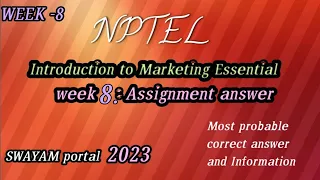 Introduction to Marketing Essential week-8 Assignment answer