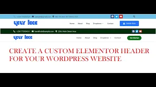 how to create an Elementor custom header using ElementsKit