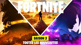 FORTNITE SAISON 3 CHAPITRE 5 : TOUTES LES NOUVEAUTES (SKINS, ARMES, LIEUX, VEHICULES, EVENEMENTS ..)