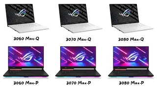 RTX 3000 Laptops Max-Q vs. Max-P - How Much Performance Difference in Games?