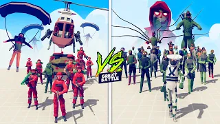 MILITARY TEAM vs ZOMBIE TEAM - Totally Accurate Battle Simulator TABS