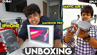 UNBOXING!!! iPhone 12, MacBook Pro, DJI Mavic Air 2 - Dubai - Irfan's View