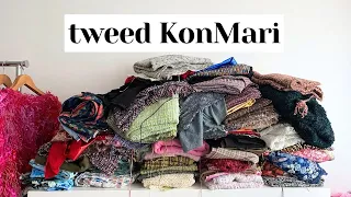 Time to KonMari my Tweed Fabrics 🧥 Ugh! What a mess!