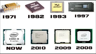 The evolution of intel Processors (1971-2023)