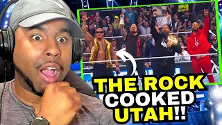 The ROCK cooks the crowd!! - WWE SMACKDOWN REACTION!!!