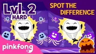 Spot the Difference: Halloween Sharks | Lvl.2 Hard | Baby Shark | Pinkfong Songs for Children