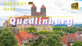 Walking Tour Quedlinburg 4K Spaziergang durch Deutschlands größtes UNESCO Welterbe