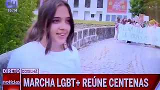 Entrevista a Marta Almeida na Marcha LGBT+ na Covilhã em 4/6/2022 na CMTV