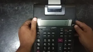 como usar a calculadora Casio HR-150RC (Ligar e desligar, trocar bobina, avança bobina)