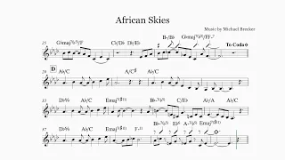 African Skies by Michael Brecker - Sheet Music