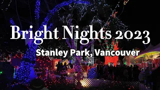 Bright Nights 2023 | Stanley Park | Vancouver, BC, Canada | Walking Tour 4K