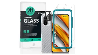 Poco F3 /Xiaomi 11i Tempered glass ibywind Protector With Easy Install Kit And Camera Lens Protector