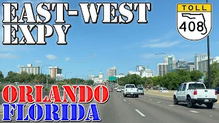 FL-408 West - East-West Expressway - Orlando - Florida - 4K Highway Drive