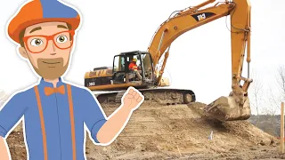 Blippi Learns About Construction Vehicles for Kids | The Excavator Song | Educational Videos