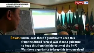 DILG Sec. Roxas, kinwestyon si Napeñas kung bakit hindi siya nasabihan sa operasyon sa Mamasapano