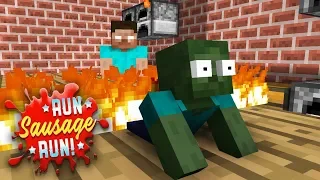 Monster School : RUN SAUSAGE RUN GAME CHALLENGE - Minecraft Animation