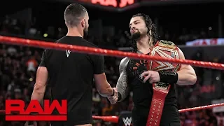 Roman Reigns to defend the Universal Title against Finn Bálor: Raw, Aug. 20, 2018