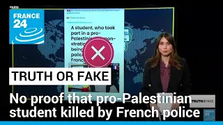 No proof that a pro-Palestinian student was killed by French police • FRANCE 24 English