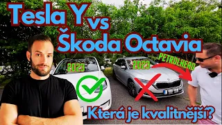 Tesla Y vs Škoda Octavia Která je kvalitnější? Má @skoda problém?