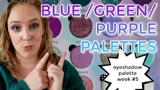 BLUE/ GREEN/ PURPLE PALETTES // Eyeshadow palette week #5