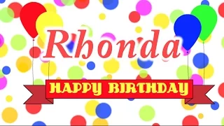 Happy Birthday Rhonda Song