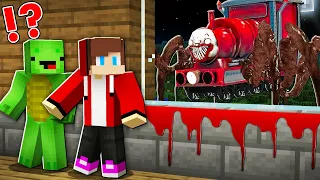 How JJ and Mikey ESCAPE From Choo-Choo Charles in Minecraft ?  - (Maizen)