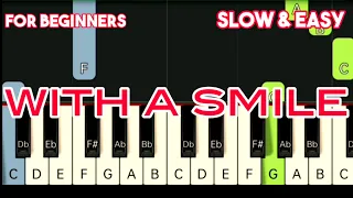 ERASERHEADS - WITH A SMILE | SLOW & EASY PIANO TUTORIAL