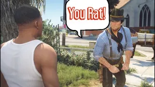 Arthur Morgan Exposes Franklin For Being a Rat (Lamar Roasts Franklin Meme)