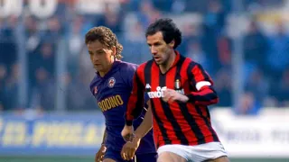 Franco Baresi vs Roberto Baggio | Master of the offside trap | AC Milan vs Fiorentina