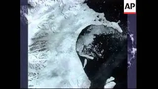 Satellite images of gigantic iceberg which has broken off Antarctic ice pack