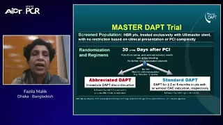 MASTER DAPT trial: Dual antiplatelet therapy after coronary stenting - AICT-AsiaPCR 2021