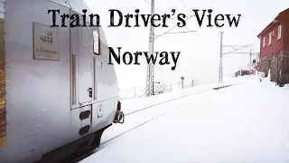 TRAIN DRIVER'S VIEW: Into the snow we go