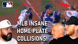 MLB Insane Home Plate COLLISIONS REACTION!! | OFFICE BLOKES REACT!!