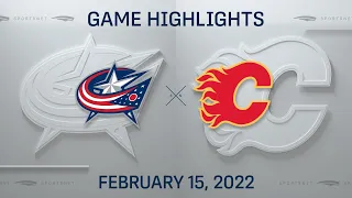 NHL Highlights | Blue Jackets vs. Flames - Feb. 15, 2022