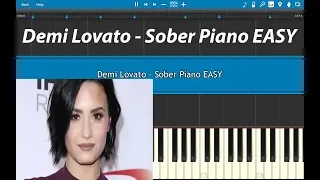 Demi Lovato - Sober Piano EASY (Piano Cover) With Keylabels