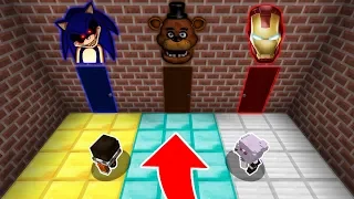 NO ESCOJAS LA PUERTA EQUIVOCADA!!! | SONIC.EXE, FREDDY FAZBEAR, IRON MAN EN MINECRAFT