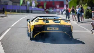 Supercars Accelerating - Chiron, 2x Huracan Performante, 812 Superfast, 3x Aventador SV, Murcielago