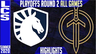 TL vs GGS Highlights ALL GAMES | LCS Playoffs Summer 2020 Round 2 | Team Liquid vs Golden Guardians
