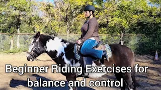 Beginner friendly Horse riding exercises for balance and control